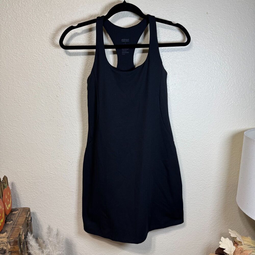 Girlfriend Collective Paloma Mini Tennis Dress Racerback Black Sz S Athleisure - Picture 4 of 7